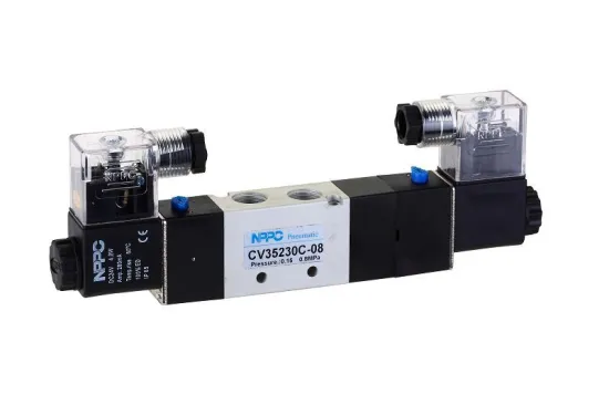NPPC brand 3position.5way Solenoid valve.Double coil type (CV series).Center closed type