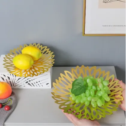 Golden iron net basket