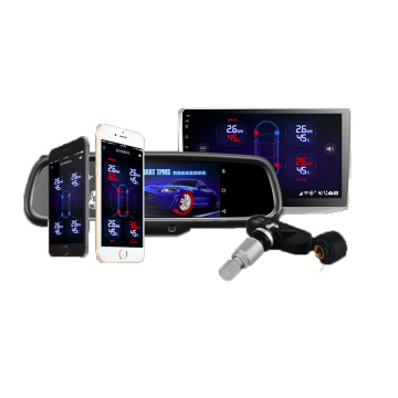 Car TPMS BT 5.0: نظام مراقبة ضغط الإطارات مع 4 أجهزة استشعار خارجية لنظام Android و iOS