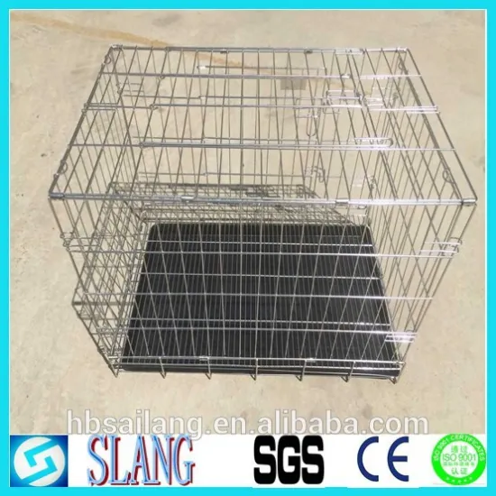 Eco-Friendly / Stocked wholesale dog pet cage stainless steel kennel
