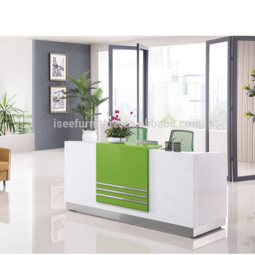 White modern salon reception desk beauty IE111
