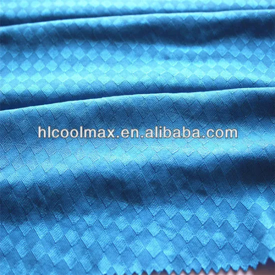 50%coolmax 50%polyester jacquard knitted lattice fabric