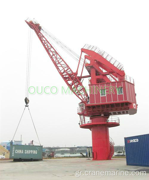 Γερανός 40T 26M Pedestal Deck Tower Lattice Boom Cne