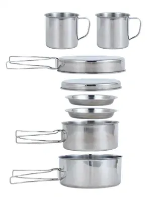 Hot Sale Backpacking Camping Cooking Mess Kit Set Hiking Camping Cookware Set