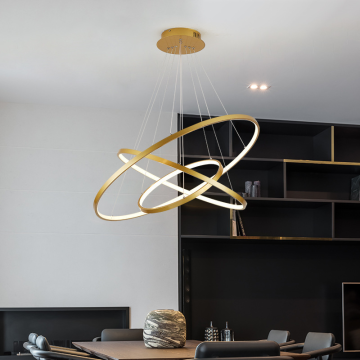 Nordic Luxury LED Chandeliers for Modern Simple Hanging Design in Hotel Bedrooms and Living Rooms