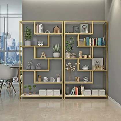 New Design Home Furniture Stainless Steel Bookcase