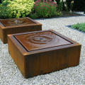 Square Water Table Corten Steel