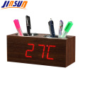 Penholder 2와 나무 Led 시계