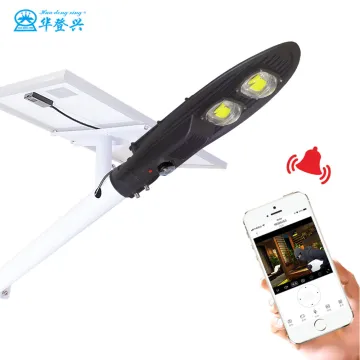 lithium battery camera wifi solar panel street light