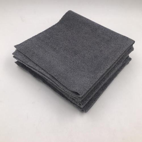 serviette en microfibre sans bord 16 * 16 &quot;serviette de voiture en microfibre noire