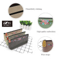 Flower embroidery style canvas cosmetic bag