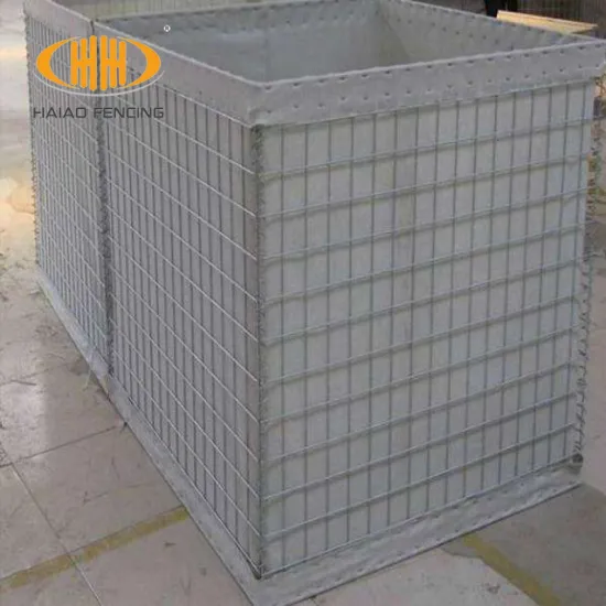 defensive welded gabion mesh sand wall flood barrier