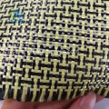 Yellow 3k 200gsm carbon aramid hybrid fiber fabric