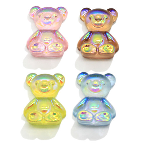 Resin Bear Charms Flatback Gummy Bear Cabochon Hot Earring Pendants For  DIY Key Chain Accessories