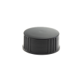 Bouchon à vis nervuré noir 24/400 avec revêtement conique