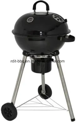 Portable Outdoor Picnic Charcoal BBQ Grill with Lid and Big Ash Tray