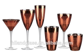Promotional wholesale electroplated whisky glass