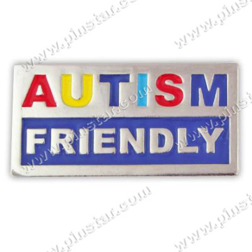 Cheap Zinc Alloy Autism Awareness Friendly Autism 1" Lapel Pin