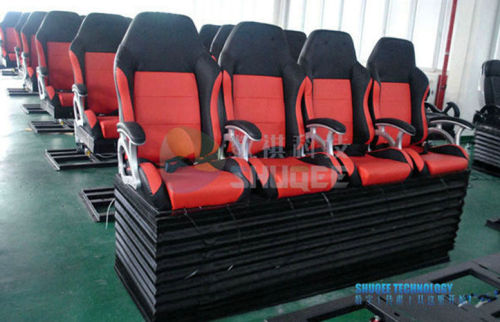 4d Motion Seat Equipment With Snow , Rain , Lighting , Smoke Simulator System