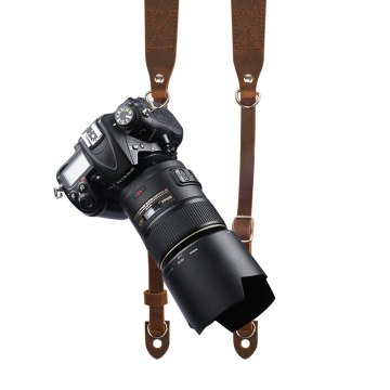 2022 Grosir Tali Sabuk Bahu Double Kulit Asli untuk Kamera Tunggal DSLR