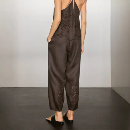 Women's casual simple French high-end lantern pants casual pants