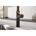 Negro y oro Modern Kitchen Faucet Toucet Touchless