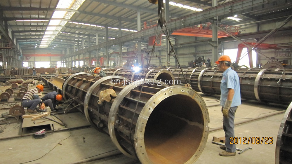 D800 বড় ব্যাসের সাগর পাইলিং স্পুন পাইল মোল্ড