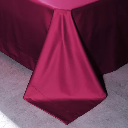 Cherry Red 100% Egyptian Cotton Simple Style Bedding Sheet