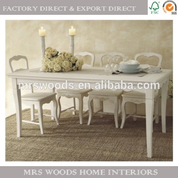 french provincial style shabby chic furniture solid wood rustic dining table set