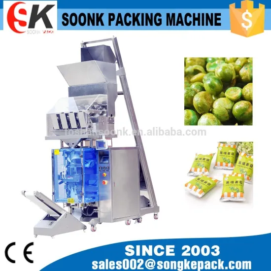 Full automatic packaging machine combined with Four heads linear weigher