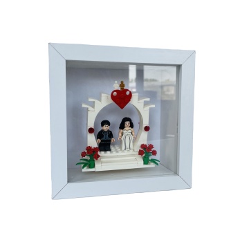 Schwarz -Weiß -Holz MDF -Schattenbox -Rahmen - 6 cm tief 6x6, 8x8 mit Glas