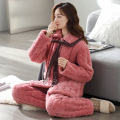 women's winter thick coral fleece pajamas