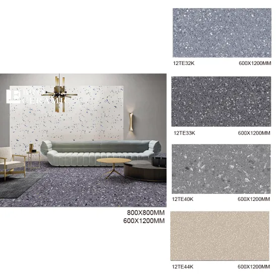 Big Chinese Terrazzo Countertop 3D Stone Marble Ceramic Tiles for Hotel Kitchen Floor