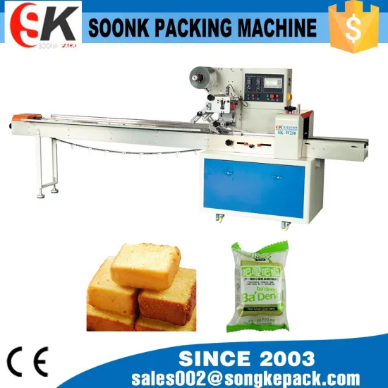 pillow cake bread food packing machine