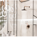 Antique brass style waterfall shower set rain shower concealed mixer for bathroom