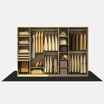 High Quality Solid Wood Shaker Wardrobe with Melamine and PVC Finishing for Bedroom