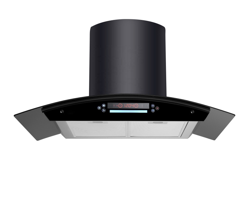 900mm Titanium Black Copper Motor Wave Sensor Heat Auto Clean Vented Exhaust Kitchen Chimney Cooker Hood Range Hood