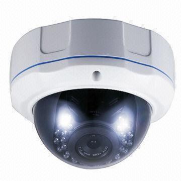 Vandal-proof Dome Camera with Night Vision Up to 83ft (25m)