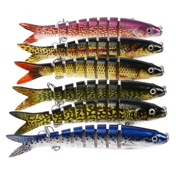 RAMTOO 135 mm 19g Multi -gewricht plastic visserij Lure met haak, 3D -oog, levensechte zwemmen hard aas