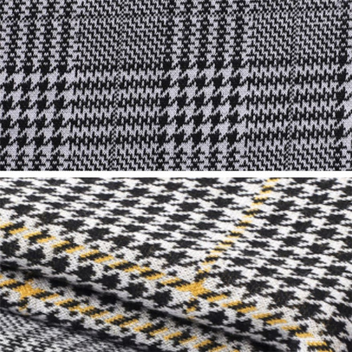 Polyester Stretch Double Knitted Jacquard Dresses Fabric
