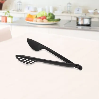 Black Nylon Food Tong for Kitchen