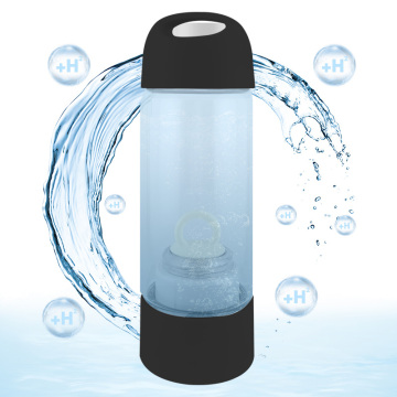 Top Rank Hydrogen Water Bottle - 380ml, USB Rechargeable, Black