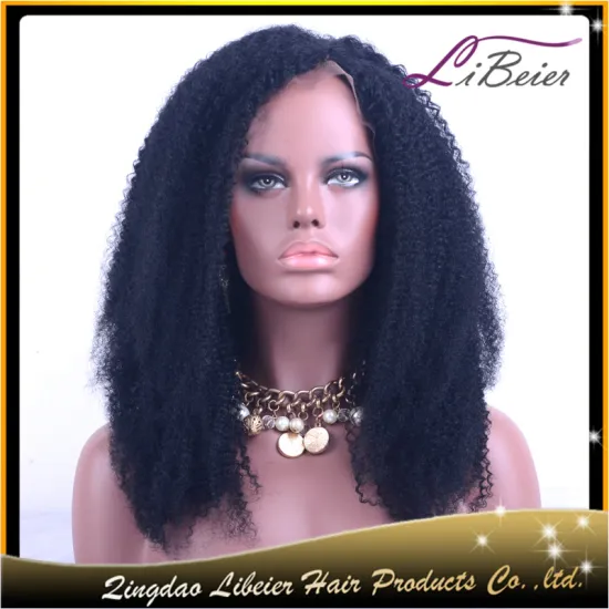 Cheap Price 100% Human Hair Kinky Curly Virgin Lace Front Wig
