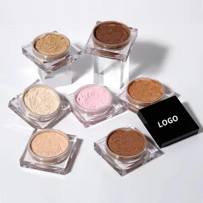 Transparent Pink Setting Loose Powder - Mineral Sunscreen Waterproof Matte Powder for Face