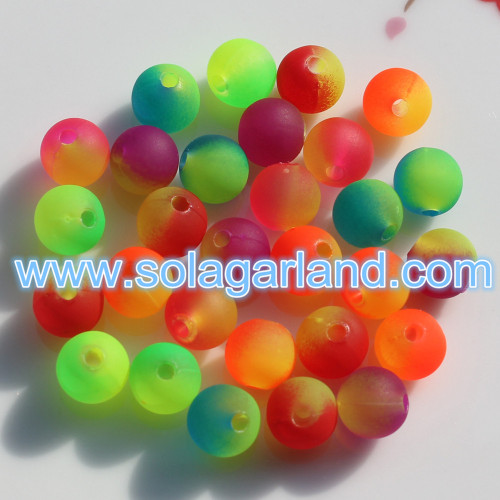 6MM 8MM Acrylic Round Two Tone Color Fishing Beads