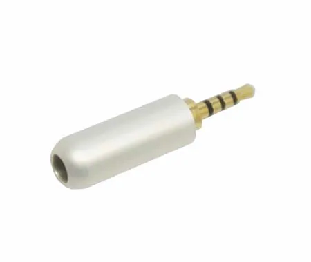 2.5mm 4 pole audio plug gold plated assembled plug factory price