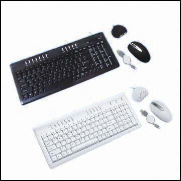 RF Wireless Computer Multimedia Keyboard and Mouse with Award-winning Design