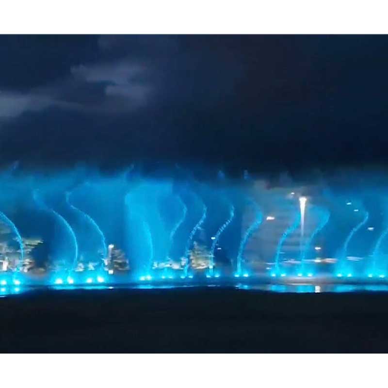 Blue Dancing Musical Fountain Jpg