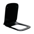 Black Toilet Seat Duroplast,Soft Close,Square Shape