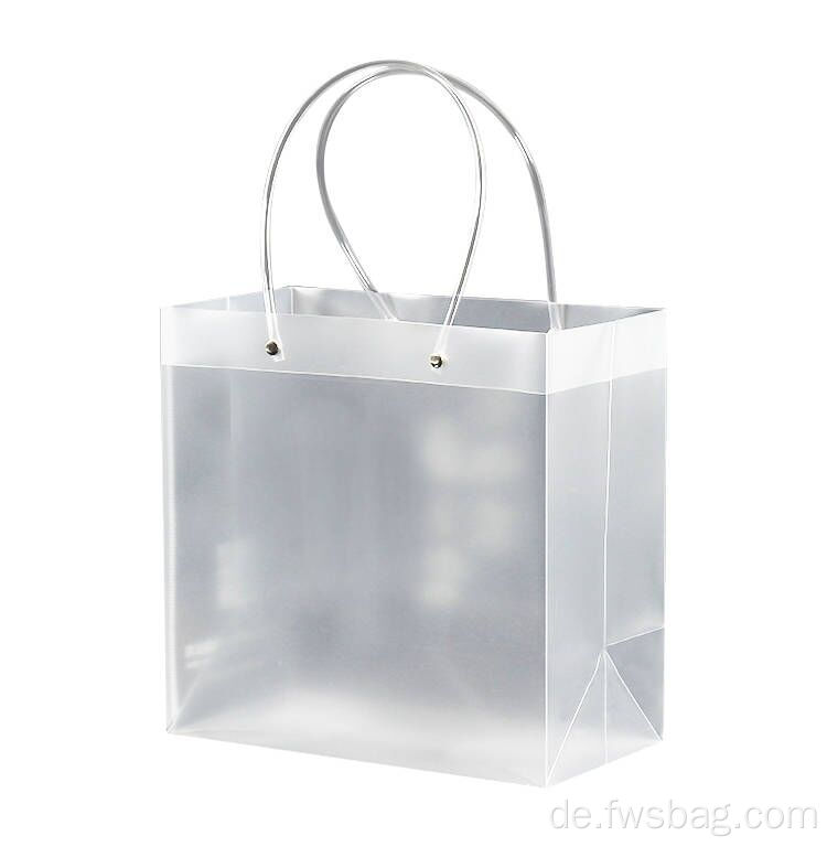 Werbe -Billig -Custom -Logo wasserdichte einfache klare Plastictote -Beutel tragbare PP transparente Einkaufstaschen